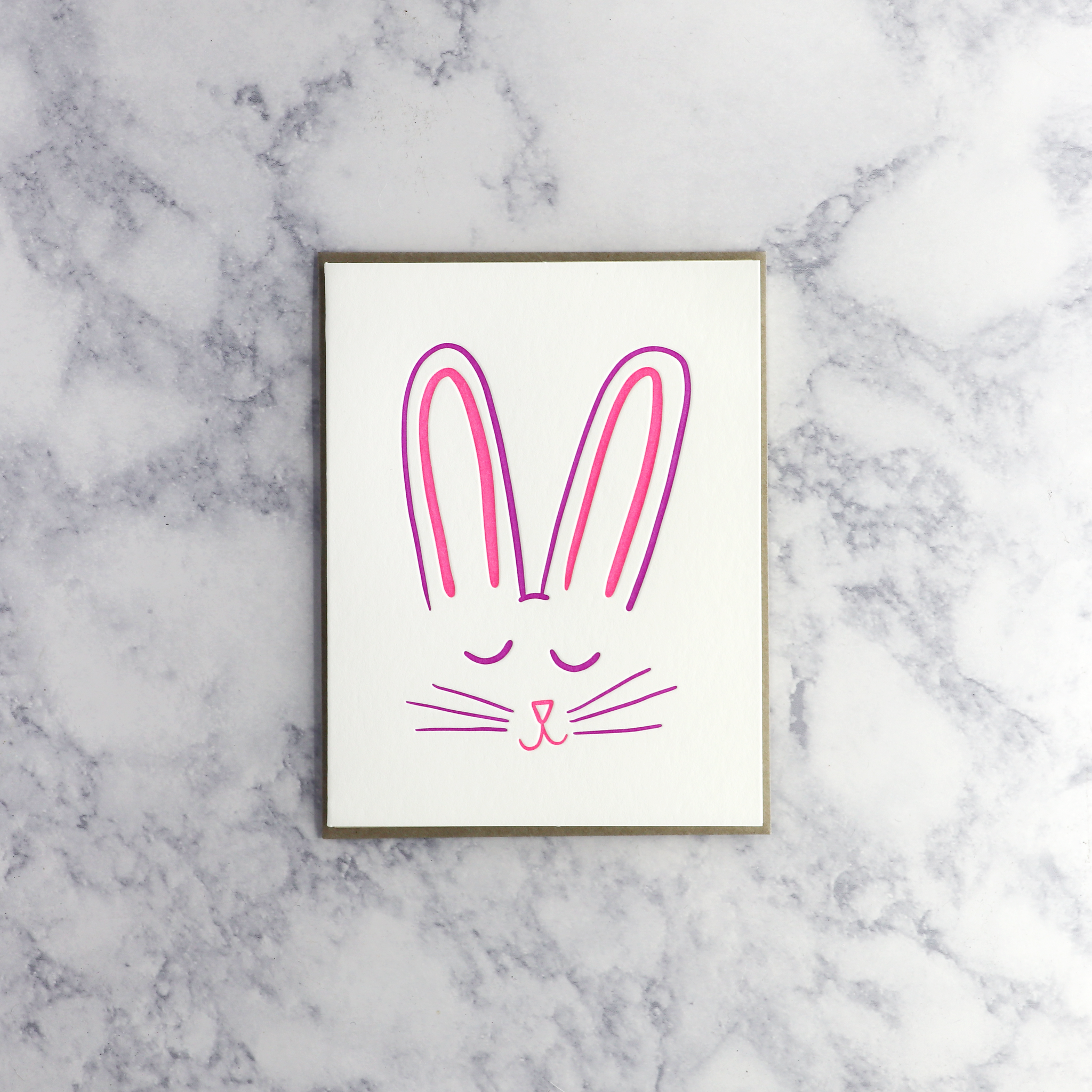 Easter Bunny Letterpress Easter Card