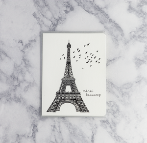 Eiffel Tower "Merci" Thank You Card