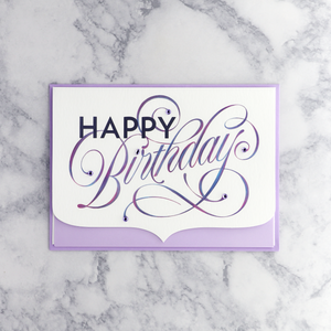 Elegant Script Birthday Card