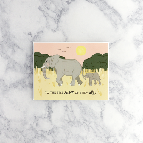 Elephants Mother's Day Card (For Mom)