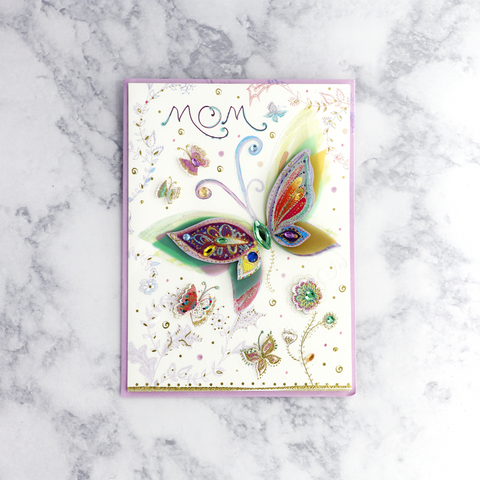 Embellished Butterfly Birthday Card (For Mom)
