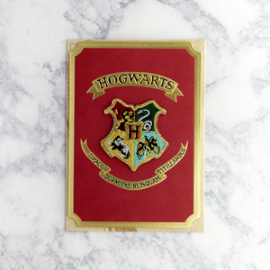Embroidered Harry Potter & Hogwarts Patch Blank Card