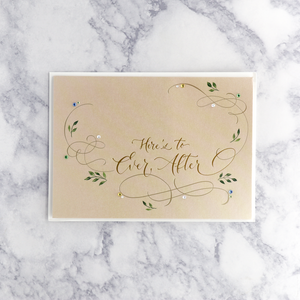 Ever After Lettering Wedding Card