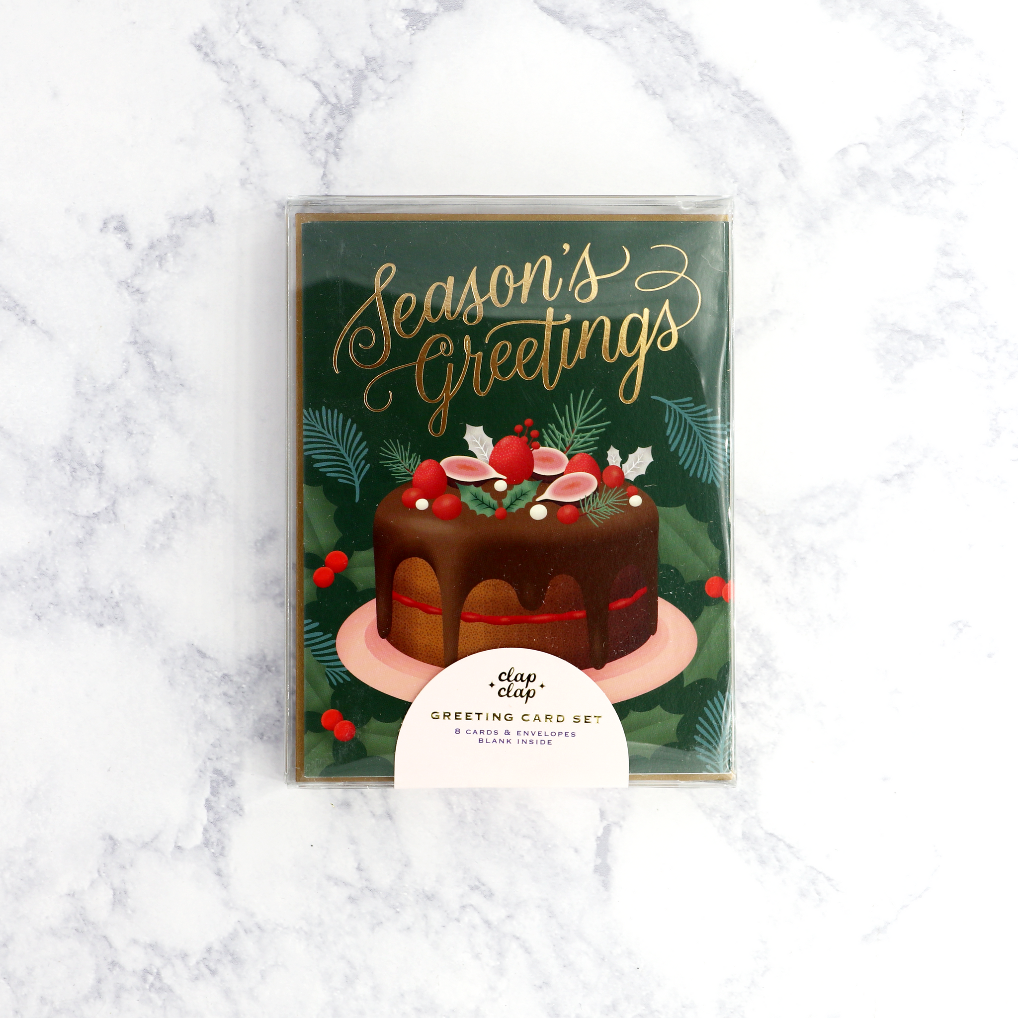 Festive Cake Holiday Boxed Cards (Set of 8)