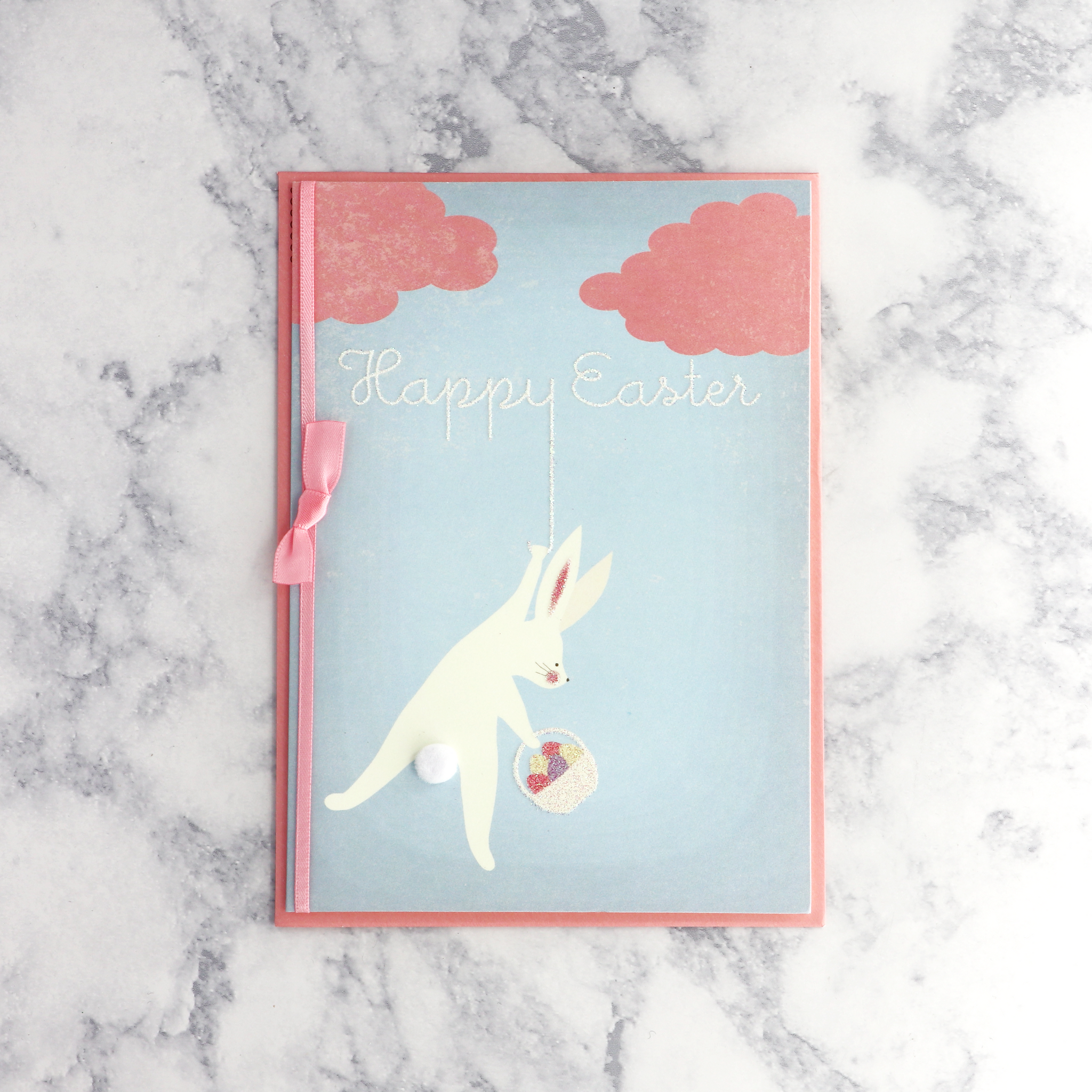 Floating Bunny Easter Card