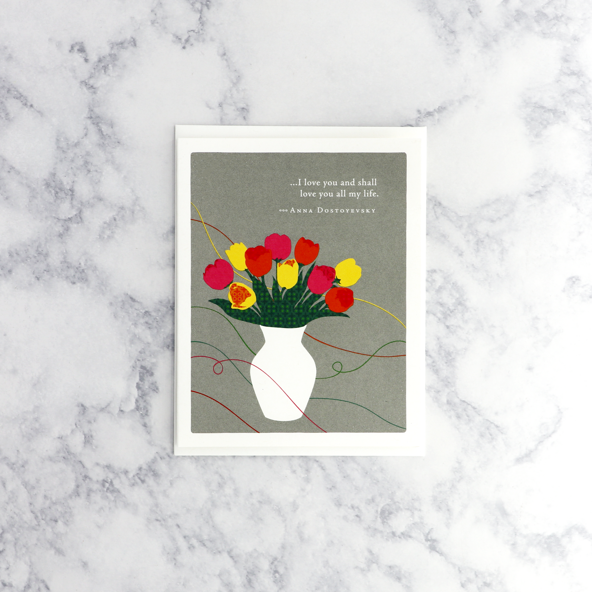 Floral Arrangement Anna Dostoyevsky Quote Mother's Day Card