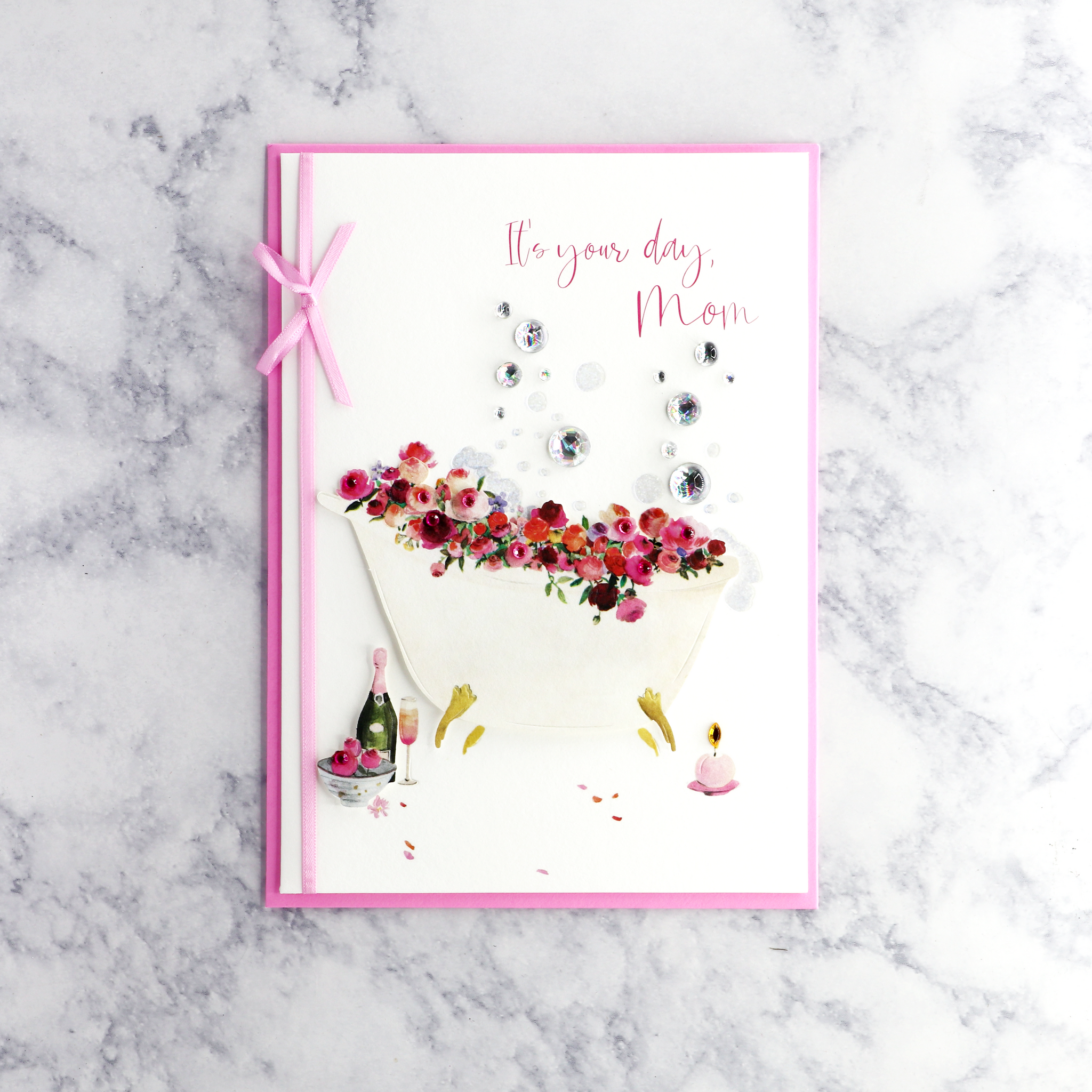 Floral Bathtub Mother's Day Card (For Mom)