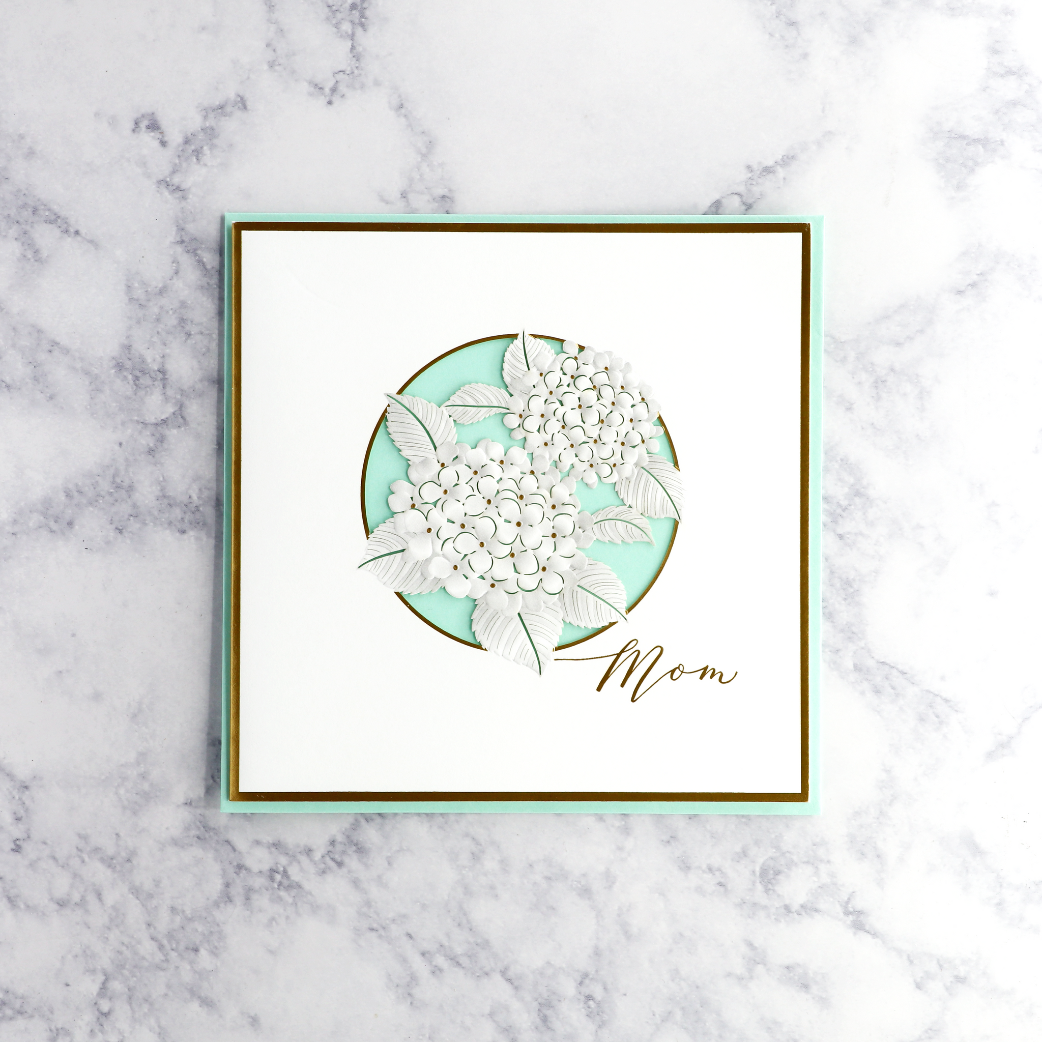 Floral Geo Wreath Mother's Day Card (For Mom)