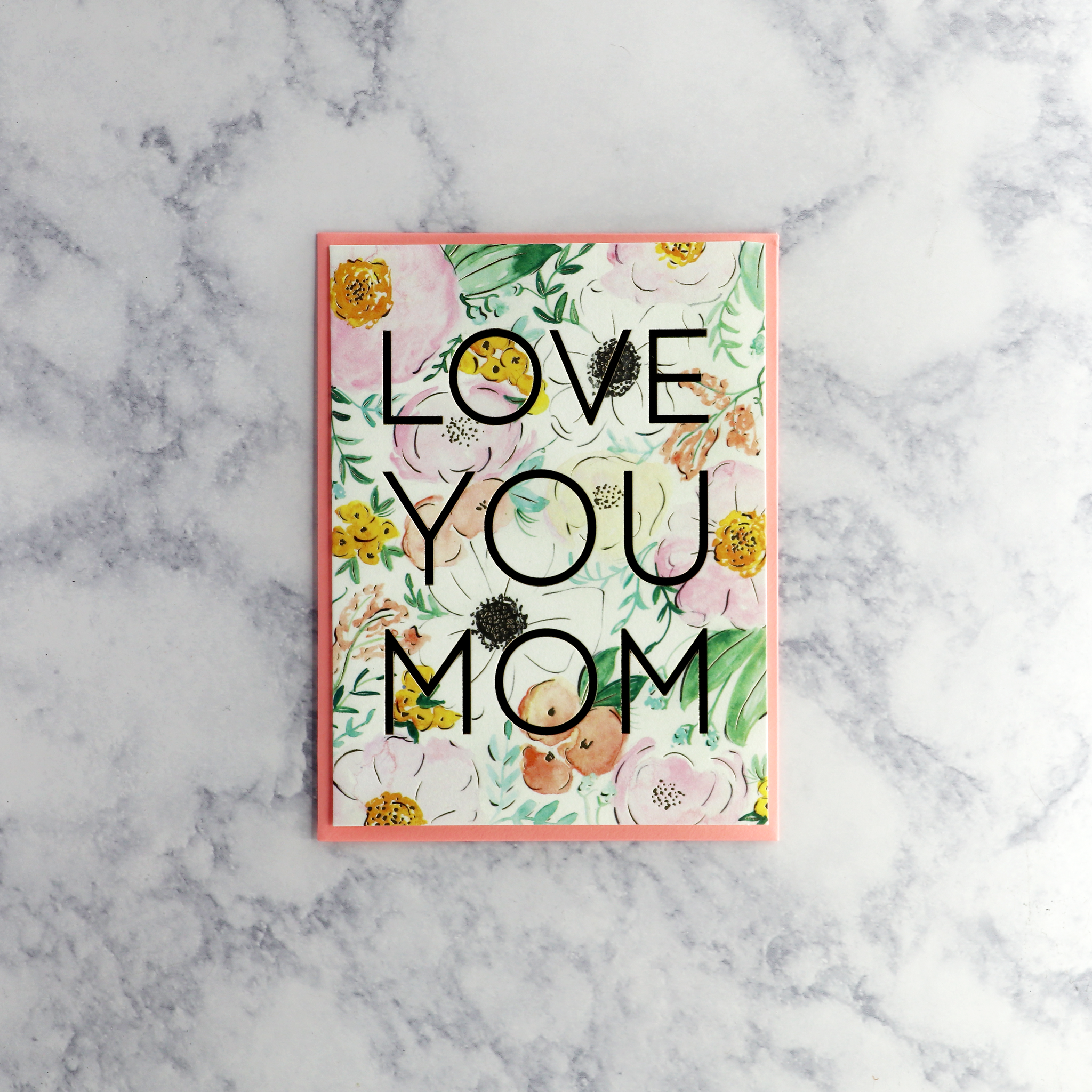 Floral Lettering Mother's Day Card (Mom)