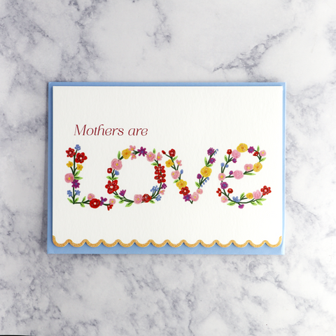 Floral Love Lettering Mother's Day Card