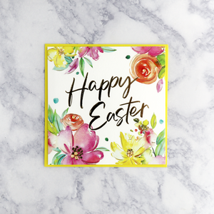 Floral Watercolor Easter Card