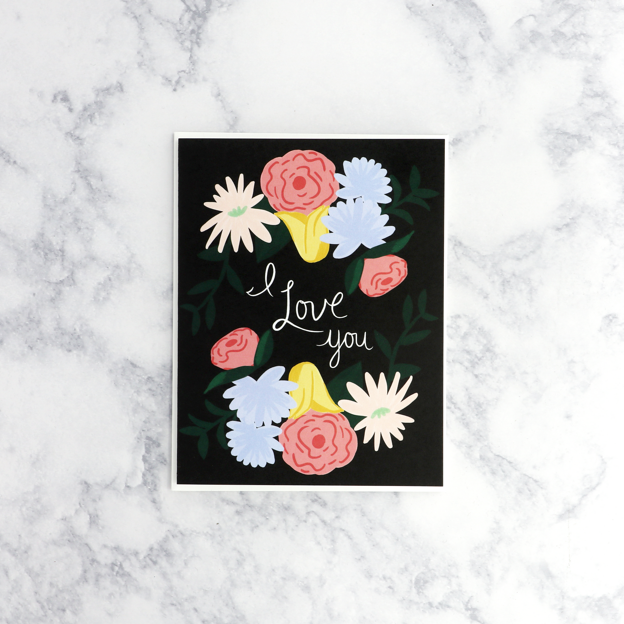 Flower Garden "I Love You" Romance Card