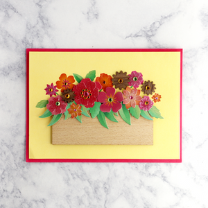Flowers In Planter Box Mother's Day Card