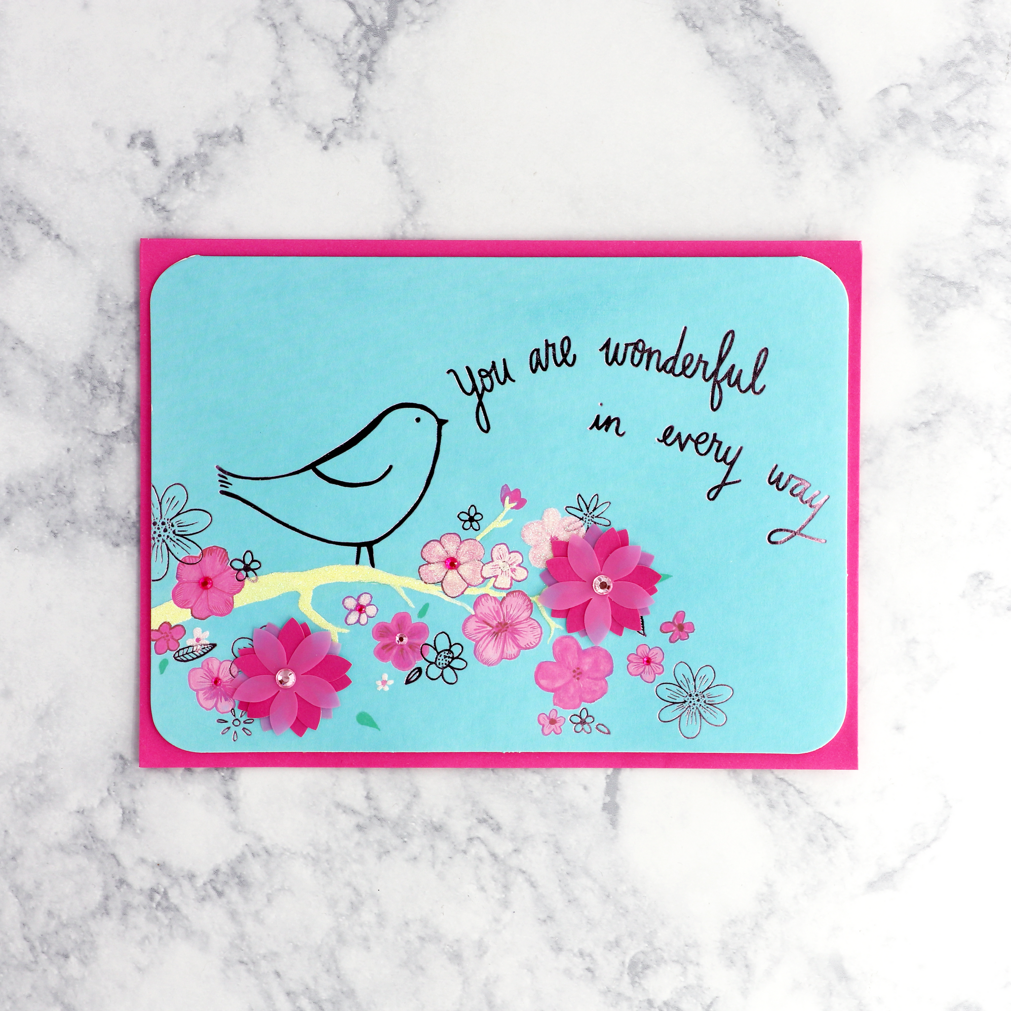 Foil Bird Mother's Day Card