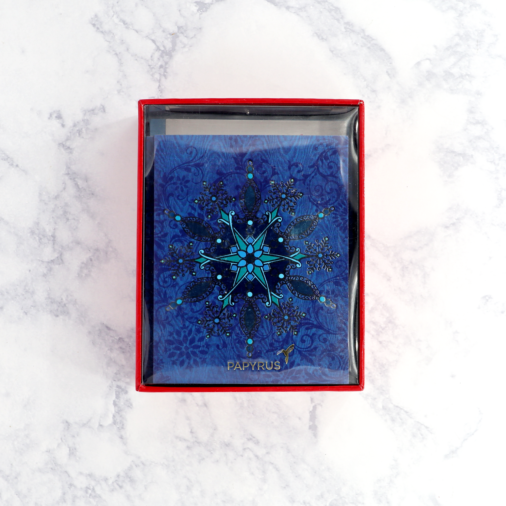 Foil Snowflake Holiday Boxed Cards (Set of 20)