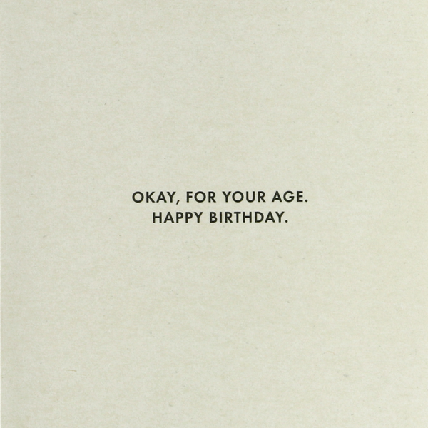 For Your Age Birthday Card