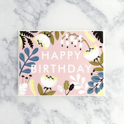 Forest Wildflowers Birthday Card