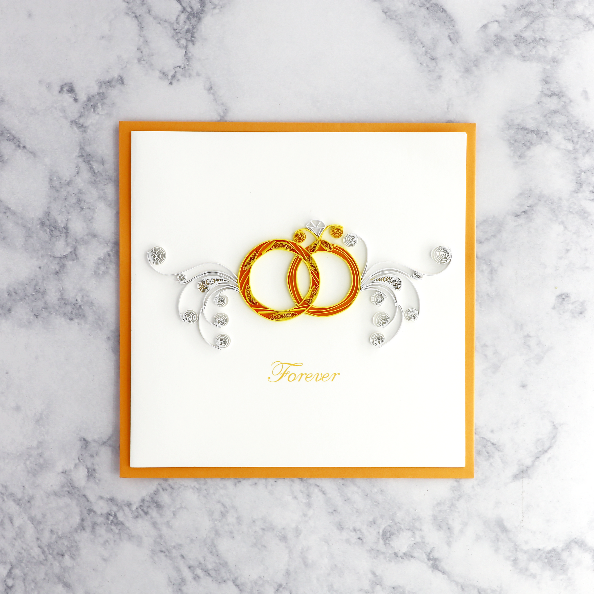 Forever Rings Quilling Wedding Card