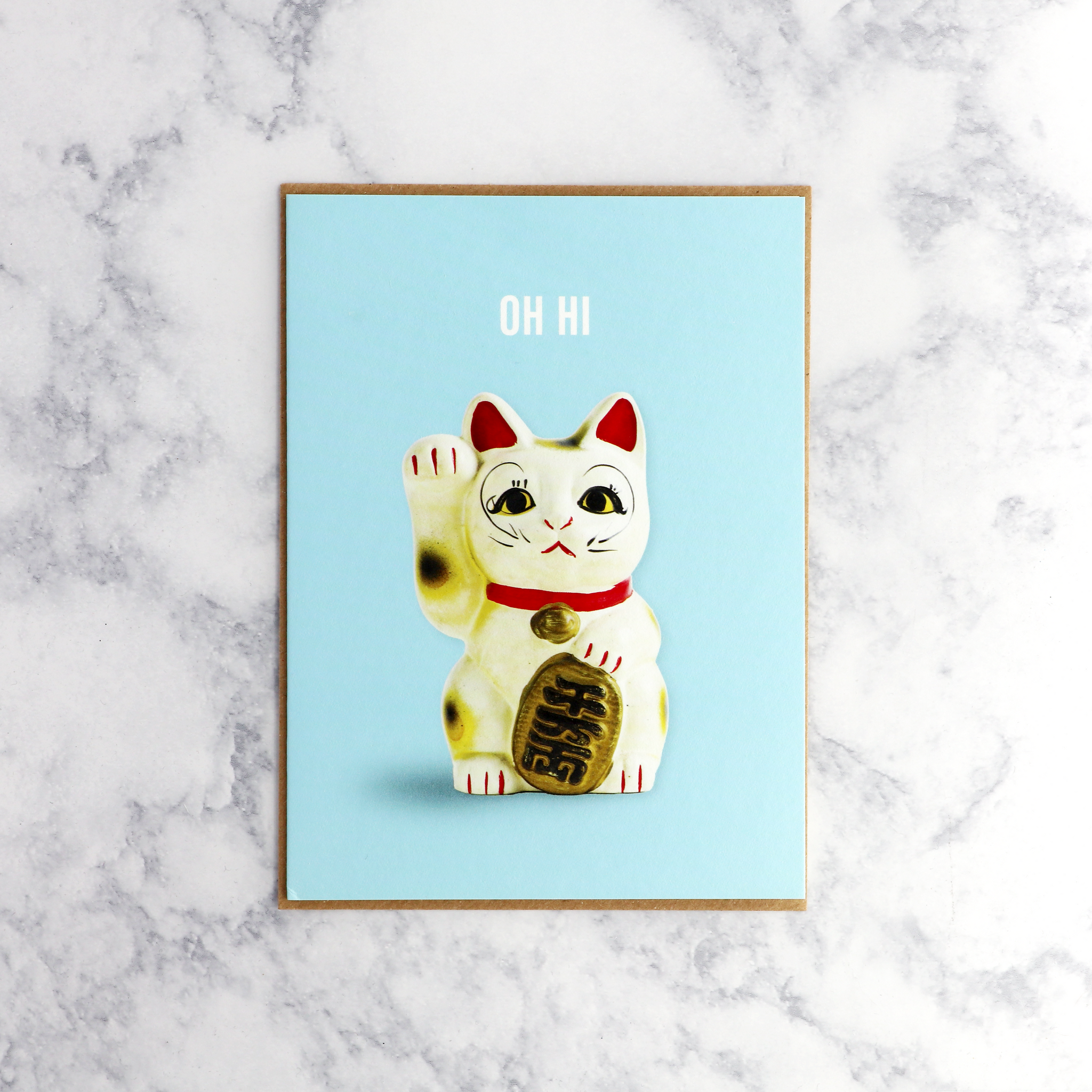 Fortune Cat Blank Card