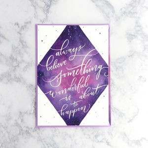 Galaxy Quote Blank Card