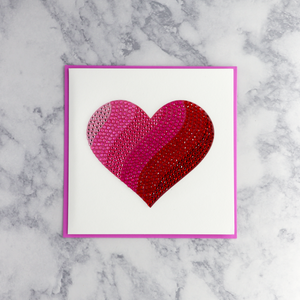 Gemmed Pink Heart Valentine's Day Card