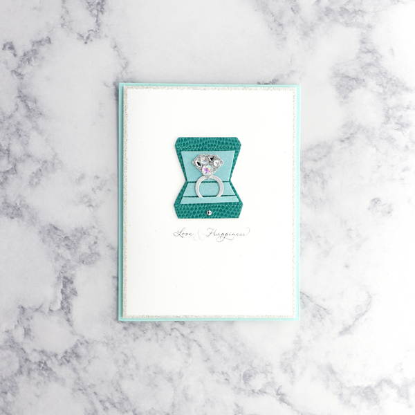 Gemmed Ring Engagement Card