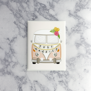 Getaway Van Wedding Card