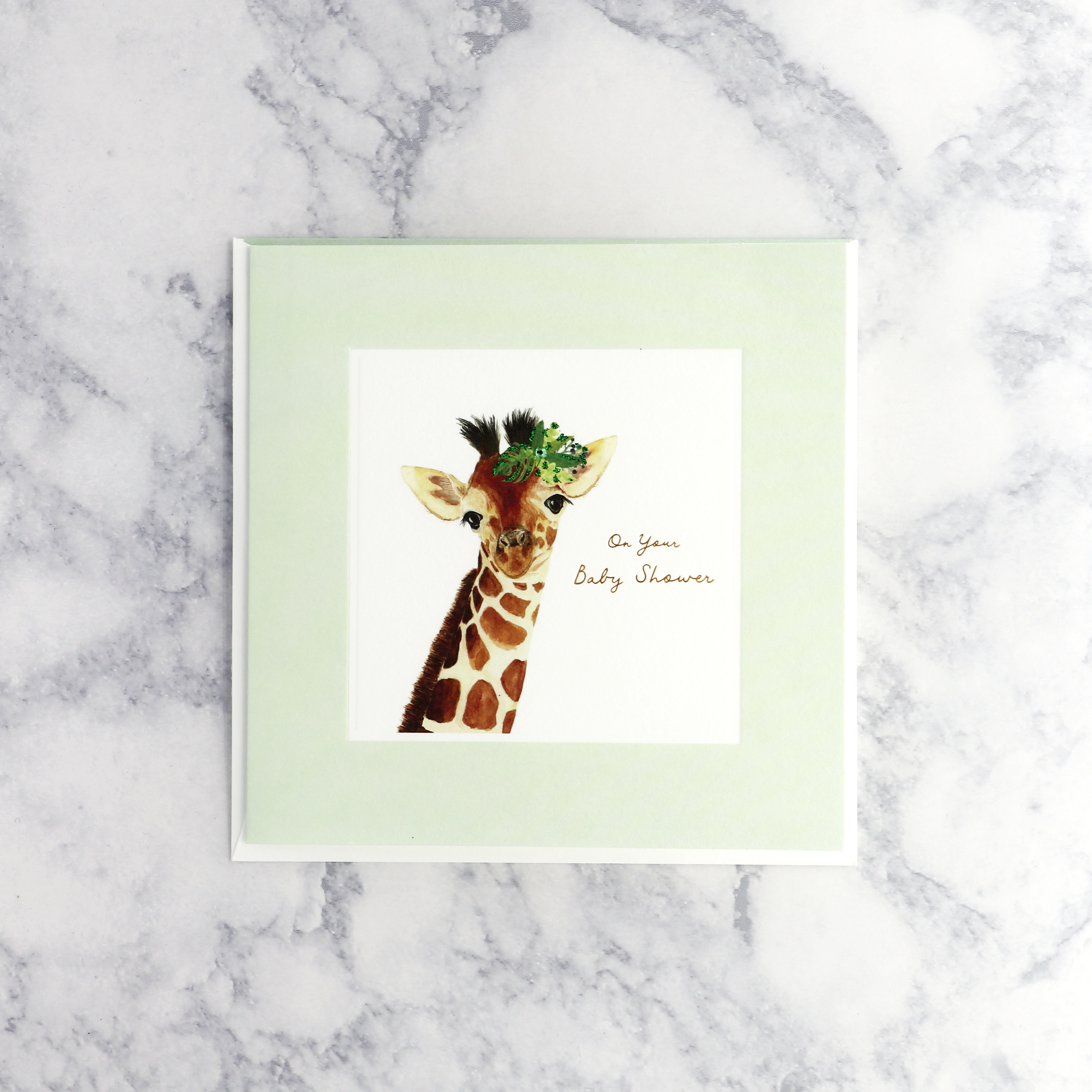 Giraffe Baby Shower Card