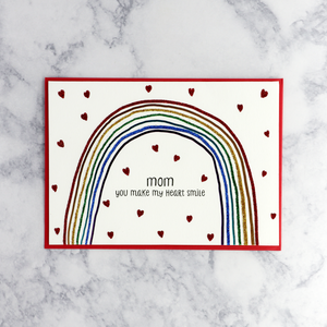 Glitter Rainbow Mother's Day Card (For Mom)