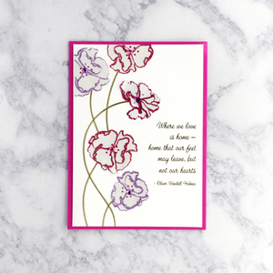 Glittered Flowers Oliver Wendell Holmes Quote Mother's Day Card (For Mom)