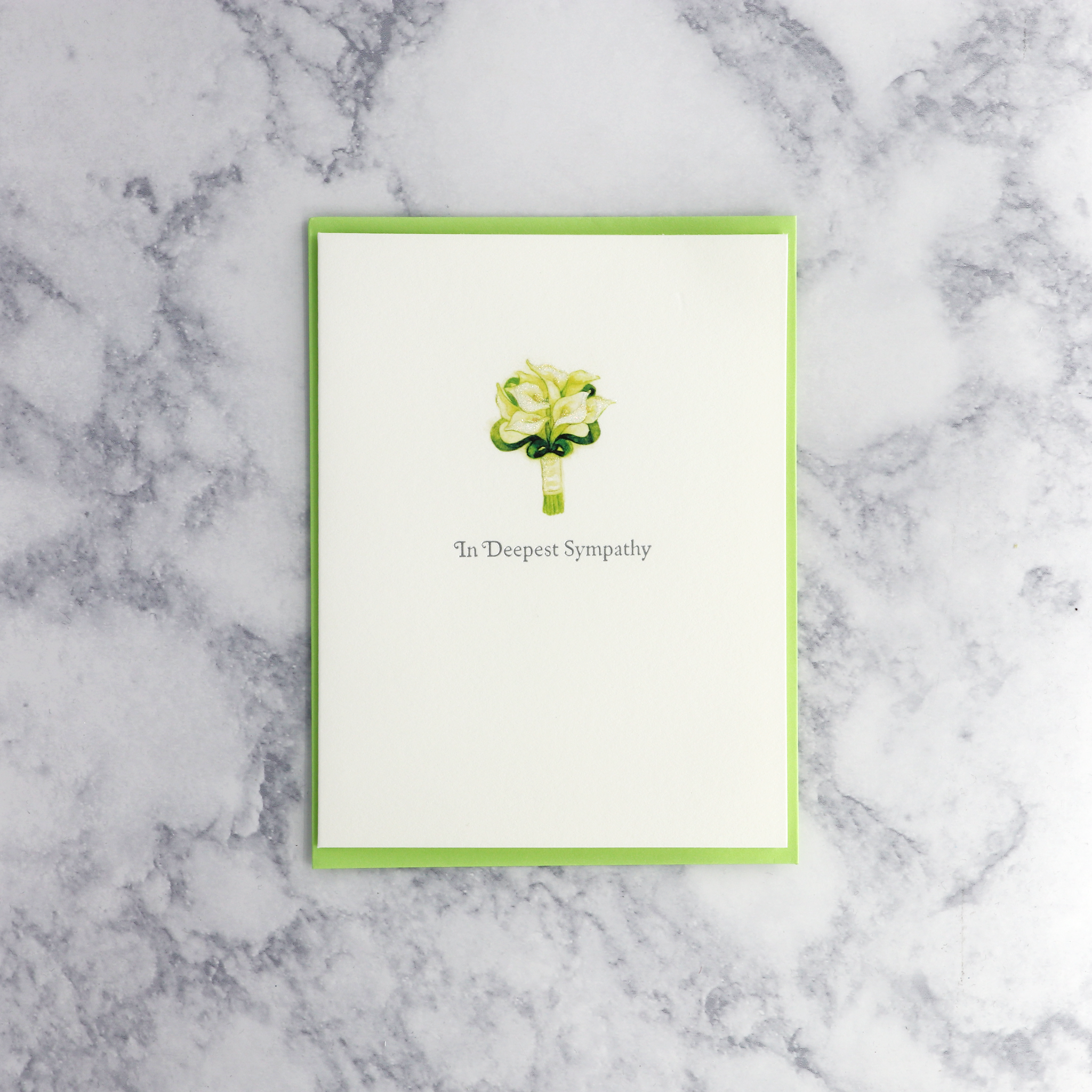 Glittered Lillies Sympathy Card