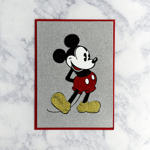 Glittered Mickey Blank Card