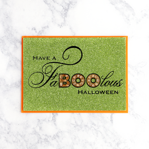 Glittered "FaBOOlous" Halloween Card