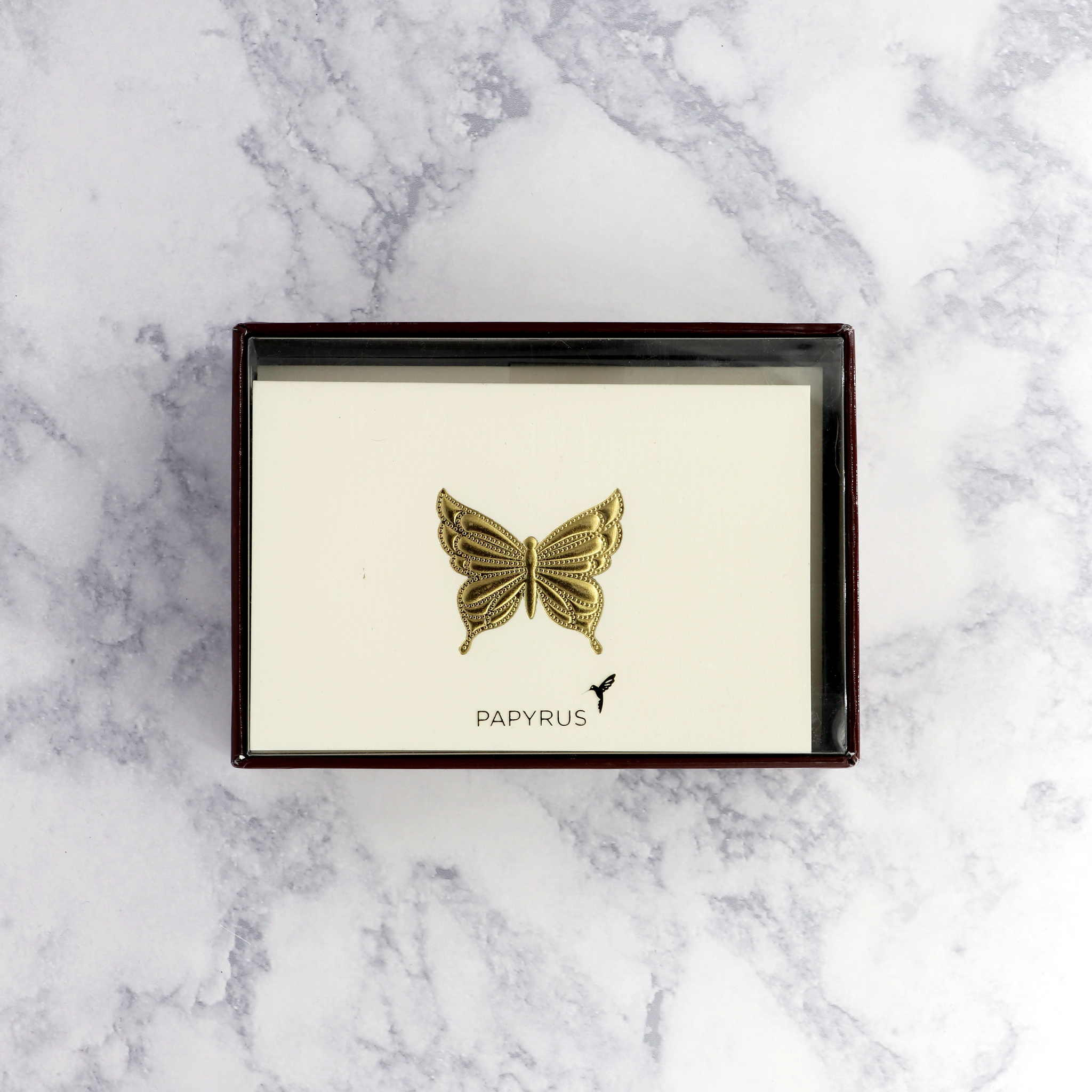 Gold Butterfly Blank Box Set (Set of 16)