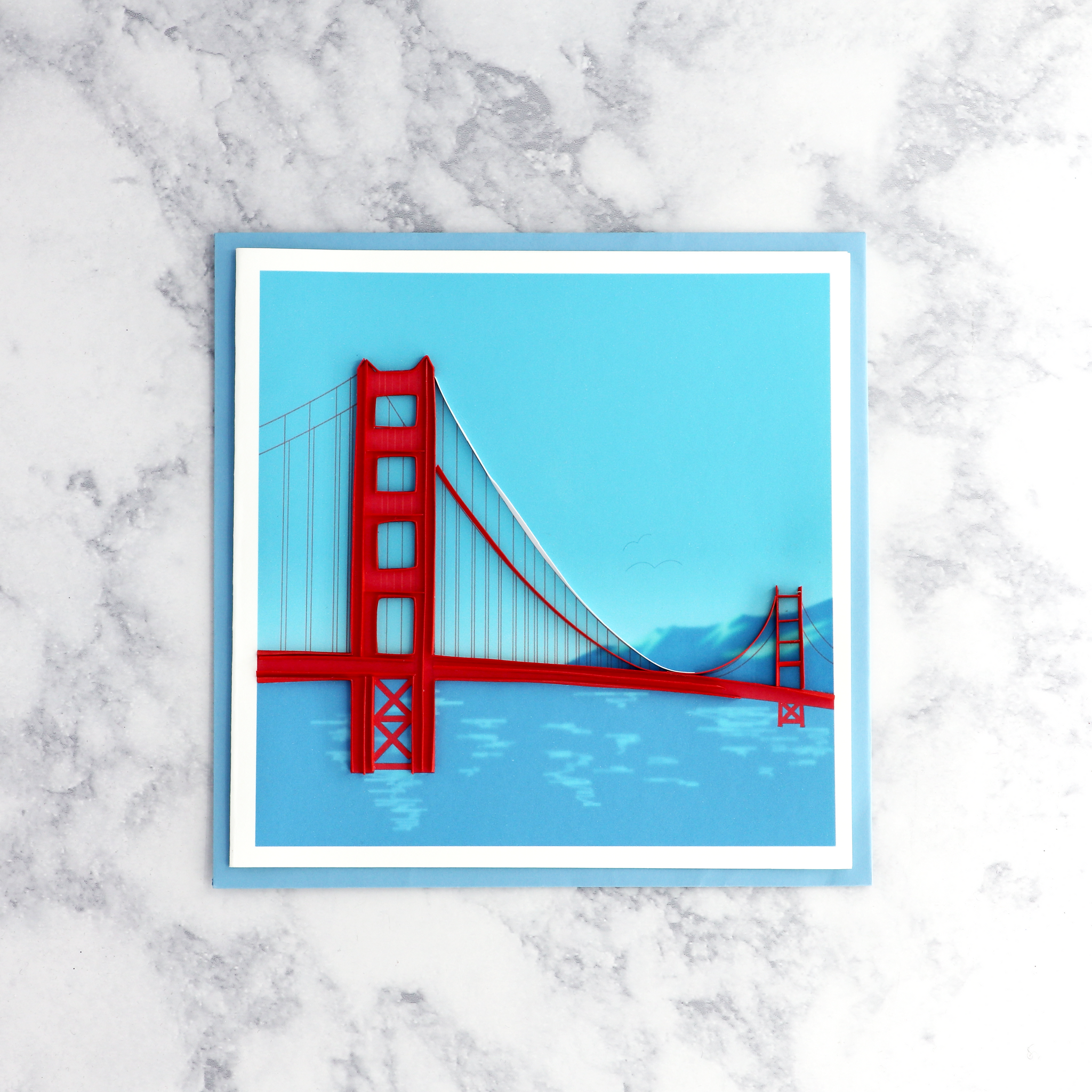 Golden Gate Bridge (San Francisco) Quilling Blank Card