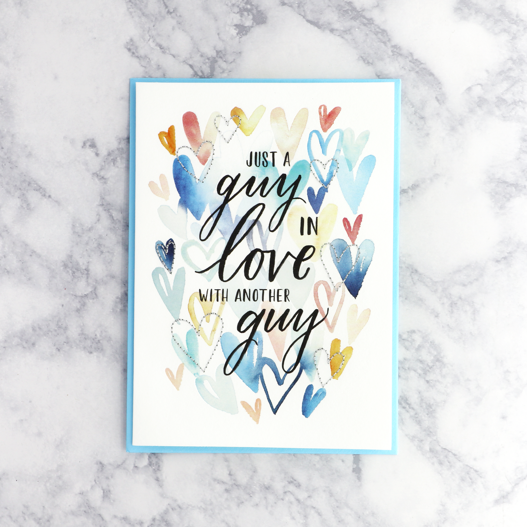"Guys In Love" LGBTQ+/Same-Sex Anniversary Card