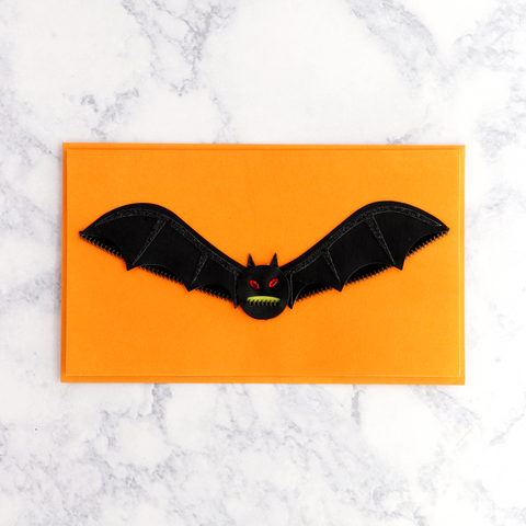 Handmade Bat Halloween Card