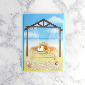 Handmade Beachside Gazebo Blank Card