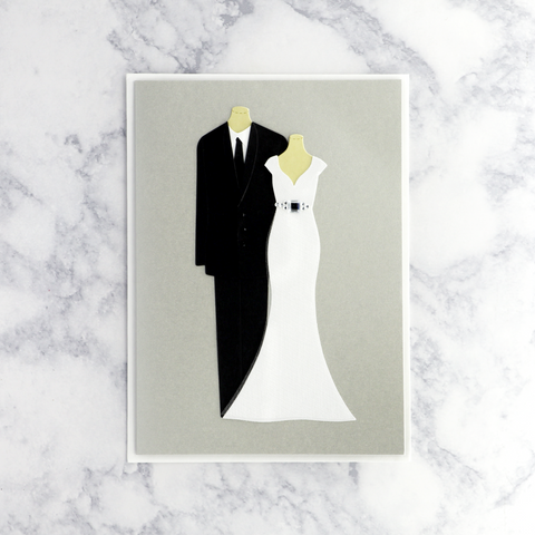 Handmade Bride & Groom Wedding Card