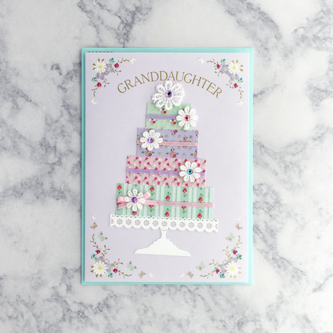 Handmade Cake Birthday Card (For Granddaughter)