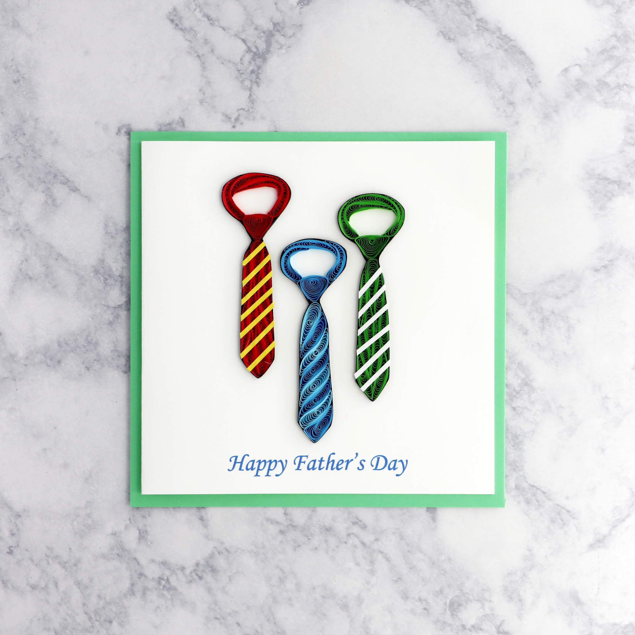 Handmade Dress Ties Quilling Father's Day Card