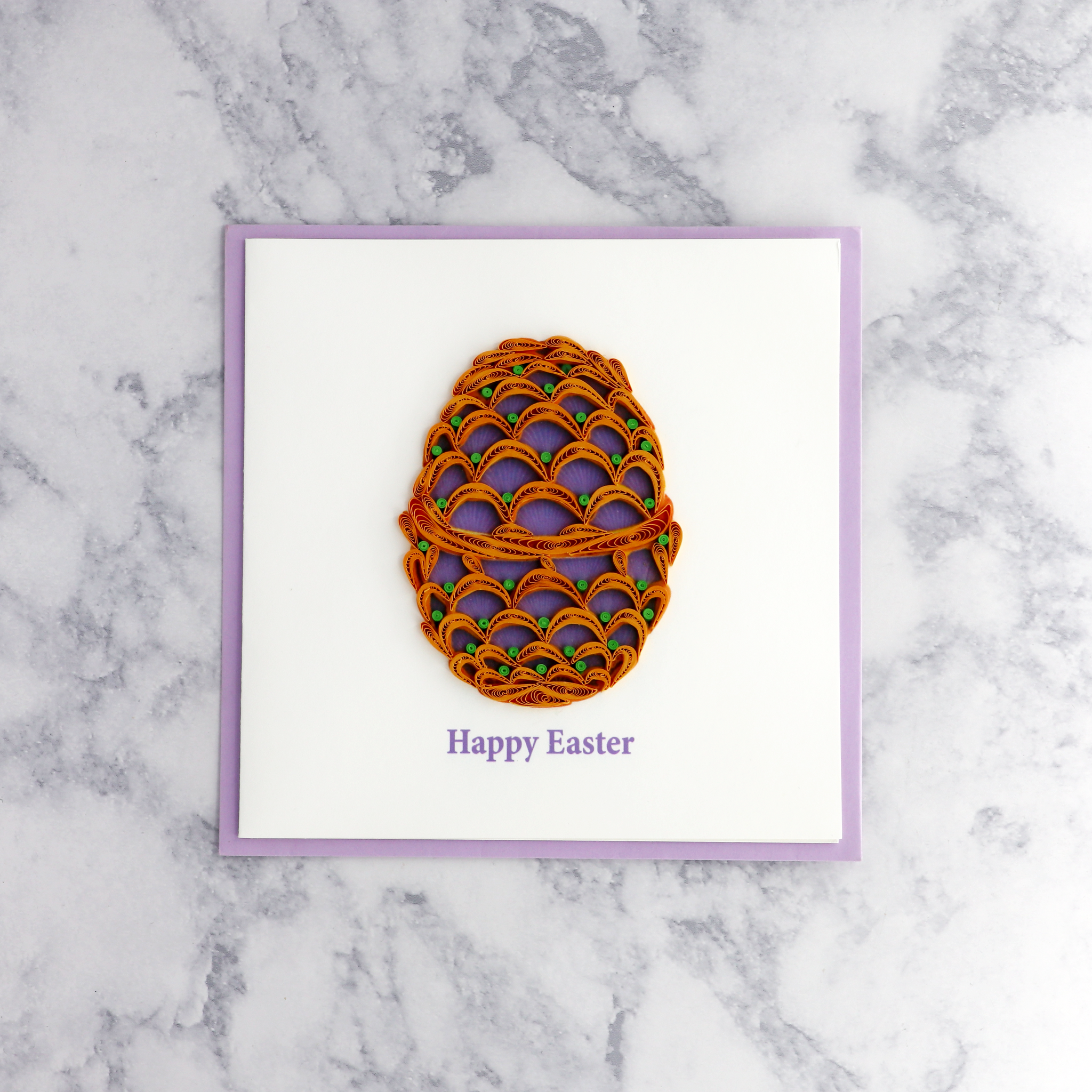 Handmade Egg Quilling Easter Card