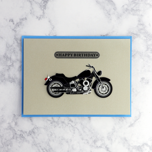 Handmade Motorcycle Birthday Card