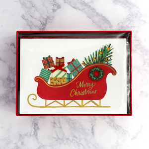 Handmade Sleigh & Presents Christmas Boxed Cards (Set of 8)