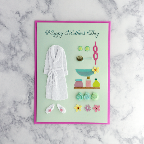 Handmade Spa Outfit Mother's Day Card