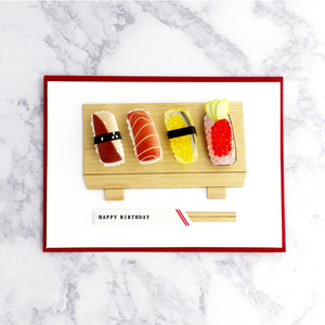 Handmade Sushi Birthday Card