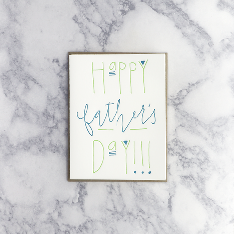 "Happy Father's Day" Letterpress Father's Day Card