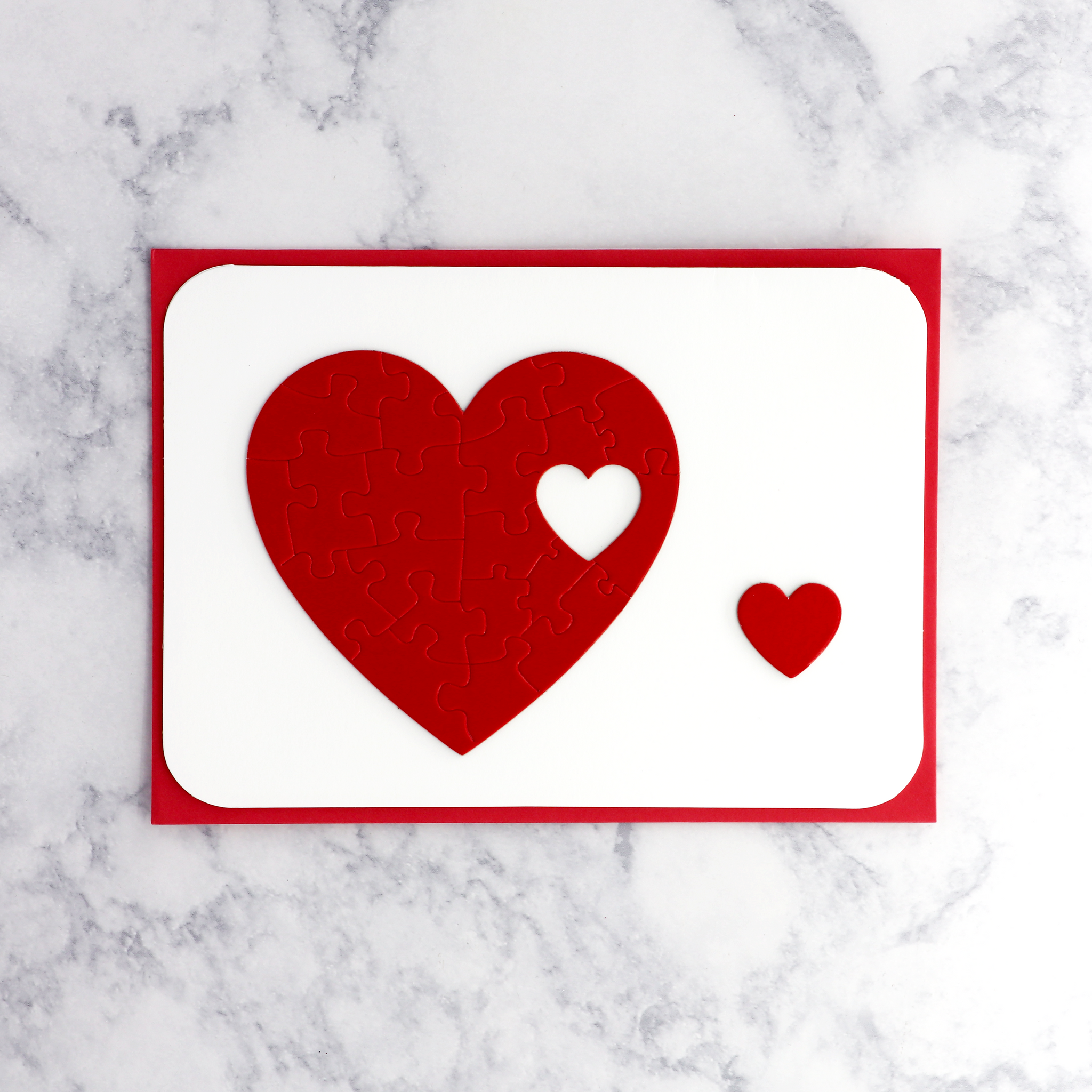 Heart Puzzle Romance Card