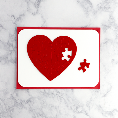 Heart Puzzle Valentine's Day Card
