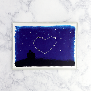 Starry Heart Sky Valentine's Day Card